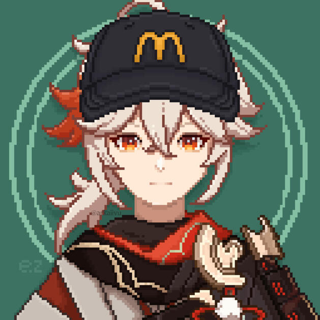 Kazuha pixel from Genshin Impact